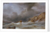Wreck of a ship off a rocky coast by Samuel Walters