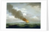The Luxborough galley burnt nearly to the water, 25 June 1727 by John Cleveley