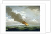 The Luxborough galley burnt nearly to the water, 25 June 1727 by John Cleveley