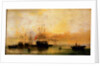 A Danish ship and other vessels becalmed by William McAlpine