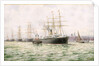 The White Star Line steamship 'Adriatic' leaving Liverpool by George Parker Greenwood