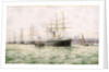 The White Star Line steamship 'Adriatic' leaving Liverpool by George Parker Greenwood
