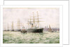 The White Star Line steamship 'Adriatic' leaving Liverpool by George Parker Greenwood