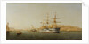 HMS 'Alexandra' leaving Malta by G. Gianni
