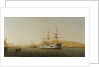 HMS 'Alexandra' leaving Malta by G. Gianni