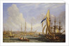 Scene in Plymouth sound in August 1815 by John James Chalon