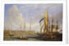 Scene in Plymouth sound in August 1815 by John James Chalon