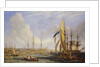 Scene in Plymouth sound in August 1815 by John James Chalon