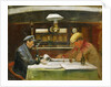 The Birkdale', showing the saloon with captain and mate by John Everett