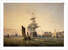 'Britannia' entering Portsmouth by George Chambers the Elder