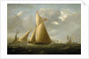 The cutter yacht 'Gazelle' off Cowes by John Christian Schetky