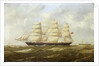 The ship 'Halloween' (1870) under way by British School