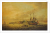 The East Indiaman 'Hindustan' at anchor by Thomas Luny