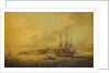 The East Indiaman 'Hindustan' at anchor by Thomas Luny