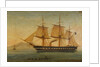 The frigate HMS 'Liffey' by Tommaso de Simone