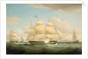 The East Indiamen 'Minerva', 'Scaleby Castle' and 'Charles Grant' by Thomas Whitcombe