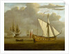 The English yacht 'Portsmouth' at anchor by Willem van de Velde the Elder