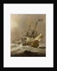 HMS 'Resolution' in a gale by Willem Van de Velde the Younger