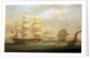 The East Indiaman 'Roxburgh Castle' with the ship 'Sir Edward Paget' off Dover by William John Huggins