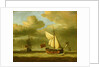 The yacht 'Royal Escape' close-hauled in a breeze by Willem Van de Velde the Younger