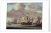 Calm: HMS 'Royal James', a royal yacht and other shipping by Willem van de Velde the Elder