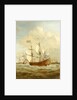 HMS 'Saint Andrew' at Sea in a moderate breeze by Willem Van de Velde the Younger