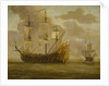 HMS 'Woolwich' before a light breeze by Willem van de Velde the Elder