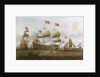 HMS 'Britannia' in two positions by Isaac Sailmaker