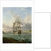 HMS 'Britannia' leaving a Mediterranean harbour by Robert Strickland Thomas