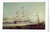 HMS 'Britannia' entering Portsmouth harbour by Robert Strickland Thomas