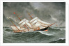 The barque 'Camphill' in a rough sea by Joseph Fannen