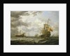 The 'Brederode' off Hellevoetsluis by Simon de Vlieger
