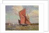 The Medway sailing barge 'Cerf' on the River Crouch, Essex by Cornelius Wagner