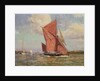 The Medway sailing barge 'Cerf' on the River Crouch, Essex by Cornelius Wagner