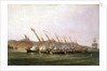 Captain Robert Maunsell capturing French gunboats off Java, July 1811 by William John Huggins