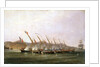Captain Robert Maunsell capturing French gunboats off Java, July 1811 by William John Huggins