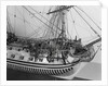 Rigging detail of a full hull model of the 'Yarmouth' (1745) by unknown