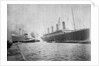Passenger liner 'Titanic' (Br, 1912) Oceanic Steam Nav Co Ltd, (Ismay Imrie & Co Ltd, managers) (White Star Line): at Belfast with the 'Olympic'; bow just out of picture by unknown