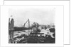 Japanese battleship HIJMS 'Shikishima' (1898) being launched from Thames Iron Works in 1898 by unknown