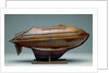 Full hull model, life-saving capsule, starboard broadside by R. F. Wells