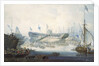 The launch of the East Indiaman 'Edinburgh' by William John Huggins