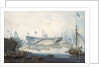 The launch of the East Indiaman 'Edinburgh' by William John Huggins