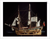 HM bark 'Endeavour', starboard broadside, revealing hull inside by Robert A. Lightley