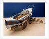 Full hull model, self-righting lifeboat with launching carriage by unknown