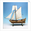 Skeleton model, royal yacht, port broadside by unknown