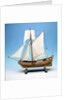 Skeleton model, royal yacht, port broadside by unknown
