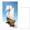 Skeleton model, royal yacht, port stern quarter by unknown