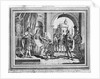 Columbus presenting an account of his voyage to the King and Queen of Spain. Engraved for Drake's Voyages. by Samuel Wale