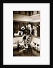 Passengers on aboard an unidentified cruise liner relax around the swimming pool in the very latest fashions by unknown