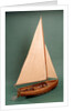Full hull model, dinghy, starboard stern quarter by unknown